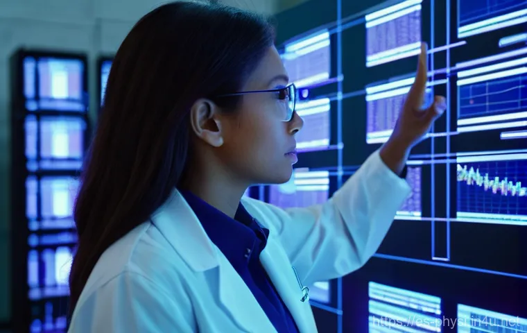 물리학자를 위한 통계 분석 도구 - **Prompt 1: A dedicated female physicist in a cutting-edge laboratory.**
    A focused female physic...