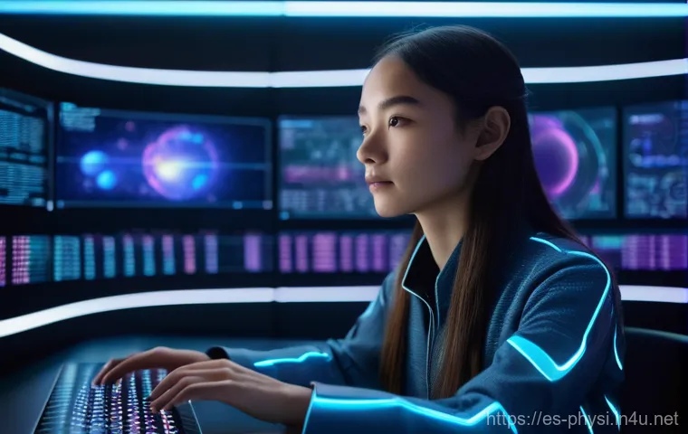 물리학과 데이터 과학의 융합 - Image Prompt 1: The Cosmic Data Analyst**