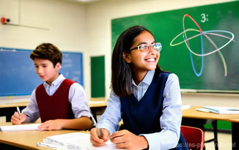 물리학 교수로서의 역할과 책임 - **Prompt 1: Sparking Curiosity in a Modern Physics Classroom**
    "A vibrant, brightly lit classroo...