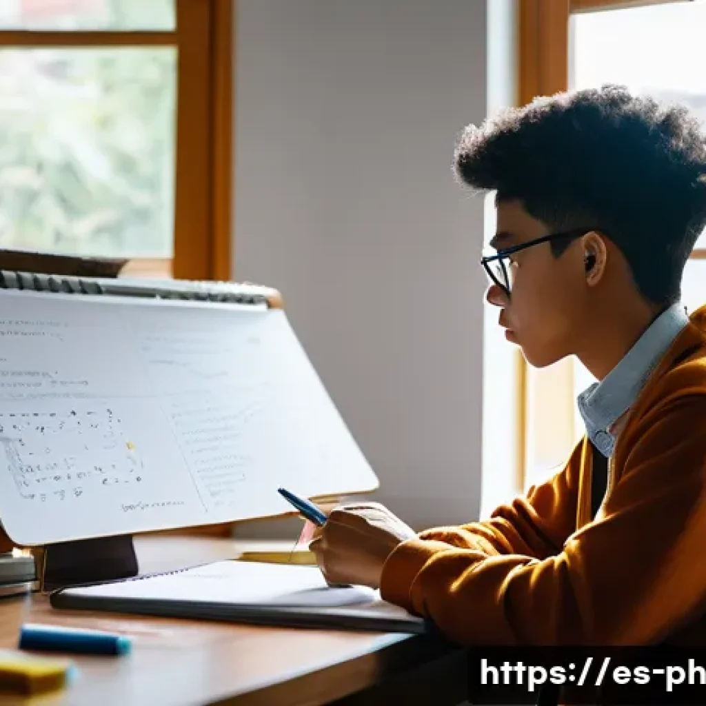 물리학 박사 과정생의 하루 - **Image Prompt: "Early Morning Physics Scholar's Reflection"**
A gender-neutral PhD physics stud...