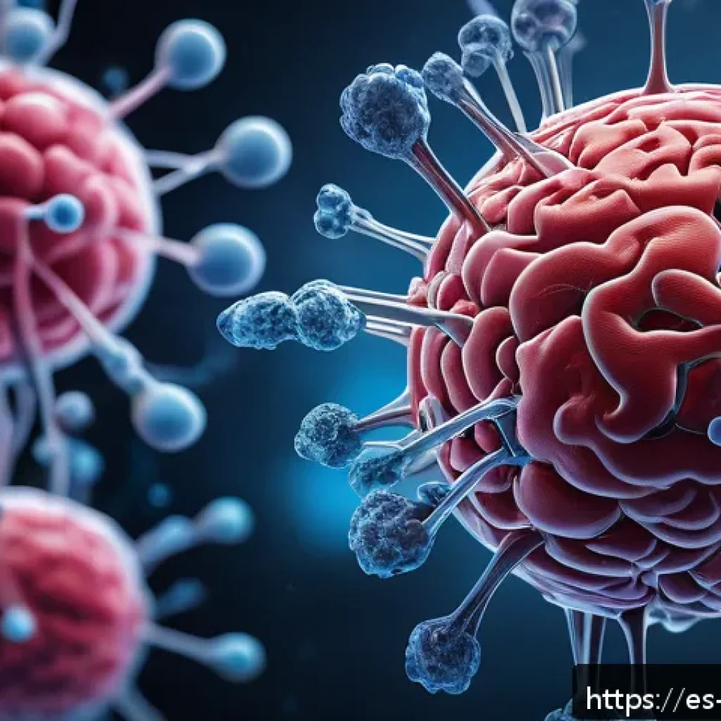 물리학과 생물학의 융합 연구 - A highly detailed scientific laboratory scene showcasing targeted nanoparticles designed for specifi...